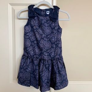 Darling navy Janie and Jack holiday dress - size 4 - like new